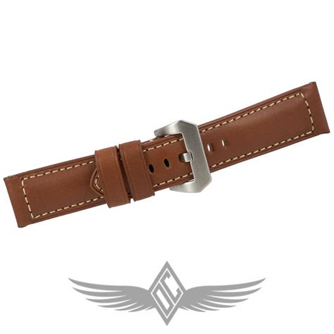 22mm watch strap tan leather panerai style|panerai aftermarket straps.